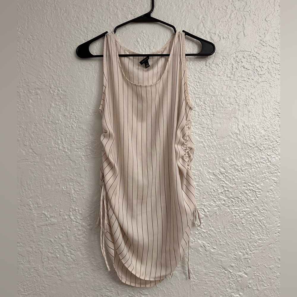 Cream & black dress shirt